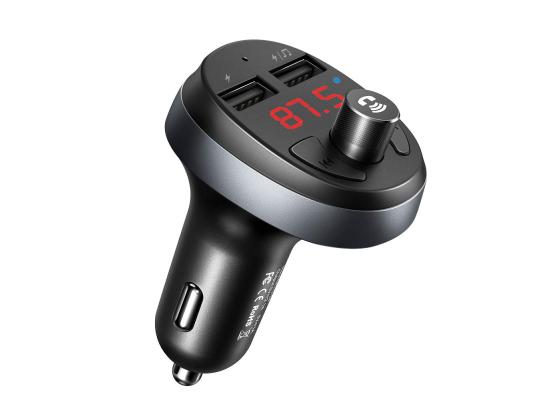 Mcdodo CC-6880 15W Bluetooth FM Transmitter Dual Ports (USB) LED display, 5V, 3A Car Charger - Black